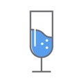 Wine glass line icon, outline style
