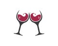 wine glass logo icon vector illustration design