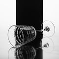 Wine, glass, luxury-alcohol, black background, reflection,black and white image Royalty Free Stock Photo