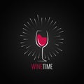 Wine glass menu design background.