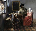 The Wine Glass, painting by Jan Vermeer