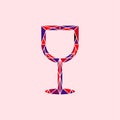 Wine Glass polygonal geometric illustration design