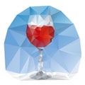 Wine glass polygonal