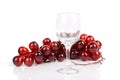 Wine glass and red grape Royalty Free Stock Photo