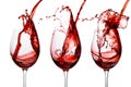 Wine. Glass of red, pink wine. Wine splash in wineglass. Alcohol drink party. Photo good for restaurant, bar.