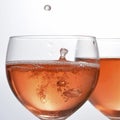 Wine glass with red sparkling drink Royalty Free Stock Photo