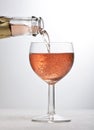 Wine glass with red sparkling drink Royalty Free Stock Photo