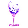 Wine Glass Represents Winetasting Alcoholic And Celebrations