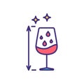 Wine glass RGB color icon