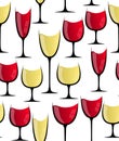 Wine glass seamless pattern