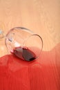 Wine glass spilled Royalty Free Stock Photo