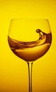 Wine glass, splash of wine red water Royalty Free Stock Photo