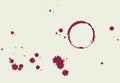 Wine glass stain circle and drops Royalty Free Stock Photo