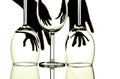 Wine glasses abstract Royalty Free Stock Photo