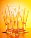 Wine glasses against gradient Royalty Free Stock Photo