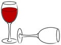 Wine Glasses - Full And Empty