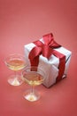 Wine Glasses and Gift Parcel
