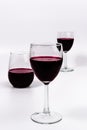 Wine and glasses perspective Royalty Free Stock Photo