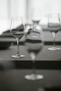 Wine Glasses in Restaurant
