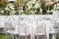 Wine glasses table setup Royalty Free Stock Photo