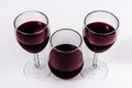 Wine and glasses from top Royalty Free Stock Photo