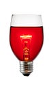 Wine glowing bulb idea concept