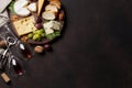 Wine, grape and cheese Royalty Free Stock Photo