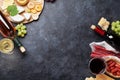 Wine, grape, cheese, sausages Royalty Free Stock Photo