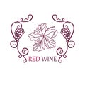 Wine grapes label background