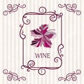 Wine grapes label background