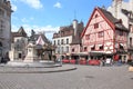 Wine-grower fountain at Place Francois Rude, Dijon, France