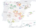 Wine-growing areas in spain