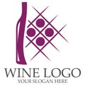 Wine house logo design vector illustration eps 10