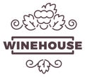 Wine house logo. Grape farm emblem. Vineyard label