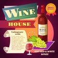 Wine house poster Royalty Free Stock Photo