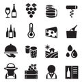 Wine icons set Royalty Free Stock Photo