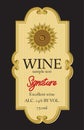 Wine label design Royalty Free Stock Photo