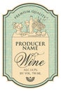 Wine label with still life