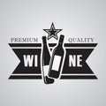 wine label. Vector illustration decorative design Royalty Free Stock Photo