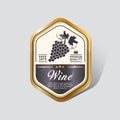 wine label. Vector illustration decorative design Royalty Free Stock Photo
