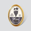 wine label. Vector illustration decorative design Royalty Free Stock Photo