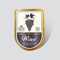 wine label. Vector illustration decorative design Royalty Free Stock Photo