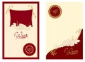 Wine labels with swirls Royalty Free Stock Photo