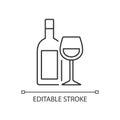Wine linear icon