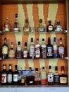 Wine and Liquor bottles Display.