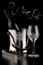 Wine list in black