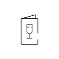 wine list icon. Element of bar for mobile concept and web apps iicon. Thin line icon for website design and development, app Royalty Free Stock Photo