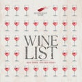 Wine List Menu template. Royalty Free Stock Photo