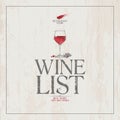 Wine List Menu template. Royalty Free Stock Photo