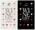 Wine List Menu template. Royalty Free Stock Photo